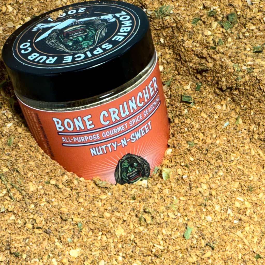 Zombie Spice Rub Co. | Bone Cruncher | Go Spice Pouch to Get Hooked | Sweet & Nutty are Your Friends